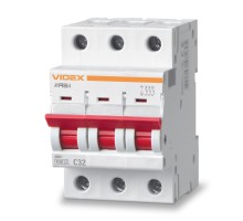 Автоматичний вимикач Videx RS4 RESIST 3п 32А С 4,5кА (VF-RS4-AV3C32)