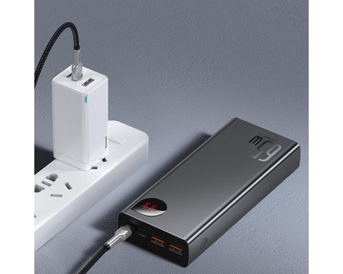 Батарея універсальна Baseus Adaman Metal 20000mAh, PD/65W, QC/3.0, +cable USB to Type-C (PPIMDA-D01 / P10021506112-01) 