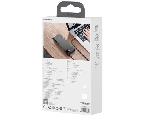 Батарея універсальна Baseus Adaman Metal 20000mAh, PD/65W, QC/3.0, +cable USB to Type-C (PPIMDA-D01 / P10021506112-01) 