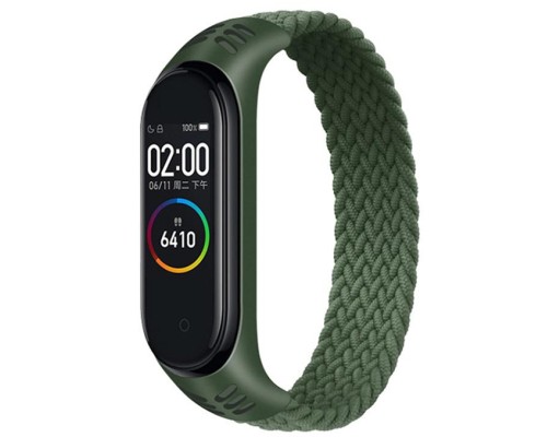 Ремінець до фітнес браслета BeCover Elastic Nylon Style для Xiaomi Mi Smart Band 5/6 (Size L) Khaki (706161)