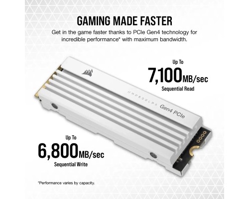 Накопичувач SSD M.2 2280 2TB MP600PRO LPX Corsair (CSSD-F2000GBMP600PLPW)