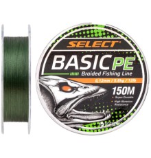 Шнур Select Basic PE 150m Dark Green 0.12mm 12lb/5.6kg (1870.18.22)