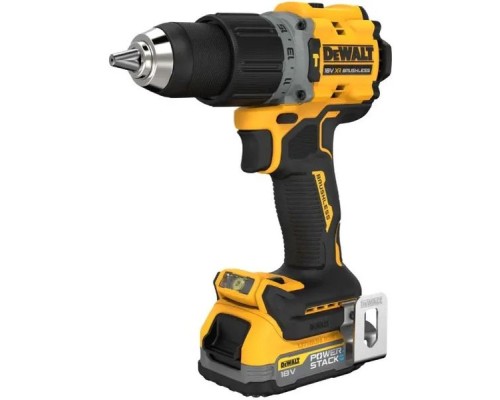 Шуруповерт DeWALT XR Li-Ion PowerStack 90 Нм, 18V 1x1.7Ah, кейс TSTAK (DCD805E1T)