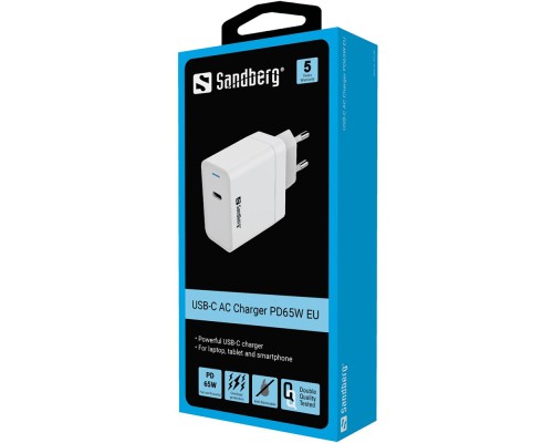 Зарядний пристрій Sandberg USB-C PD 65W (441-48)