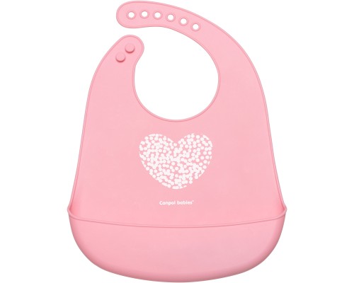 Слинявчик Canpol babies Pastel силіконовий з кишенькою рожевий (74/024_pin) Слинявчик Canpol babies Pastel силіконовий з кишенькою рожевий (74/024_pin)
