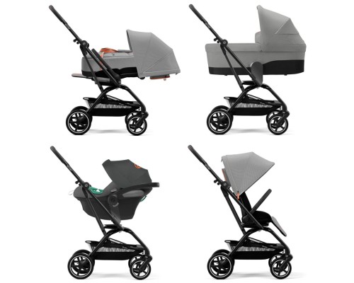 Коляска Cybex Eezy S Twist+ 2 BLK Lava Grey (з бампером) (522003769)