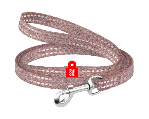 Повідок для котів WAUDOG Re-cotton світловідбивний XS 200х1 см коричневий (16446)