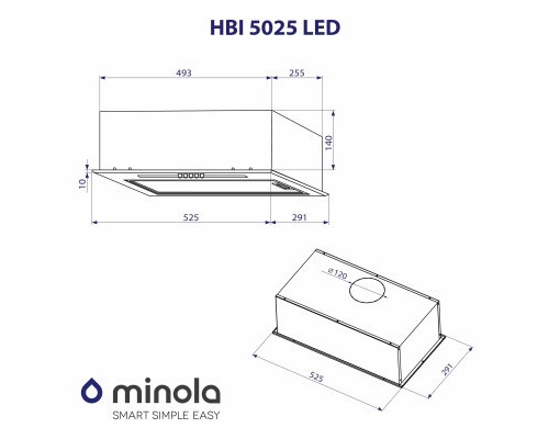 Витяжка кухонна Minola HBI 5025 I LED