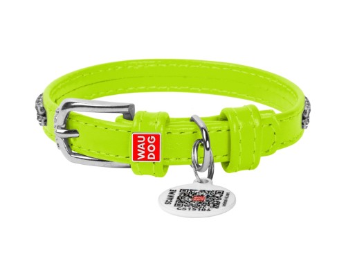 Нашийник для тварин WAUDOG Glamour з QR-паспортом 