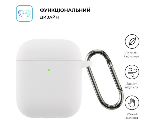 Чохол для навушників Armorstandart Ultrathin Silicone Case With Hook для Apple AirPods 2 White (ARM59695) Чохол для навушників Armorstandart Ultrathin Silicone Case With Hook для Apple AirPods 2 White (ARM59695)