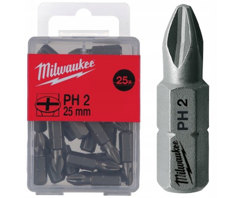 Набір біт Milwaukee PH2, 25мм, 25шт (4932399587)