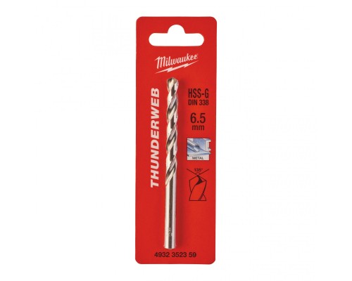 Свердло Milwaukee по металу THUNDERWEB HSS-G DIN338, 6,5x101 мм (4932352359)