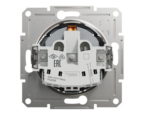 Розетка Schneider Electric ASFORA з кришкою, сталь (EPH3100162) Розетка Schneider Electric ASFORA з кришкою, сталь (EPH3100162)