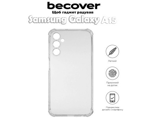 Чохол до мобільного телефона BeCover Anti-Shock Samsung Galaxy A15 4G SM-A155/A15 5G SM-A156 Clear (710512)