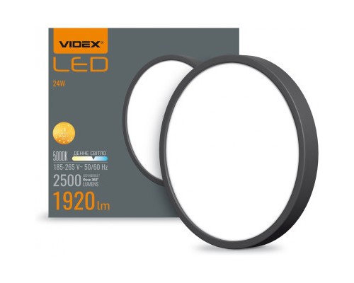 Світильник Videx 24W 5000K Black (VL-DLRS-245B)