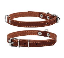 Нашийник для тварин Collar одинарний Ш 10 мм Д 22-30 см коричневий (00156)