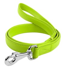 Повідок для собак WAUDOG Glamour шкіряний M-XXL салатовий (33765)