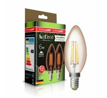 Лампочка Eurolamp LED CL 6W 620 Lm E14 3000K deco 2шт (MLP-LED-CL-06143(Amber))