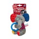 Іграшка для собак GiGwi Plush Слоненя з кільцем та пищалкою 16 см (2256)