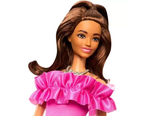 Лялька Barbie Fashionistas в рожевій мінісукні з рюшами (HRH15)