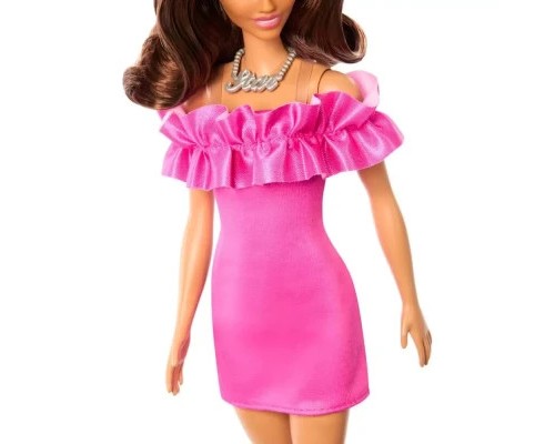 Лялька Barbie Fashionistas в рожевій мінісукні з рюшами (HRH15)
