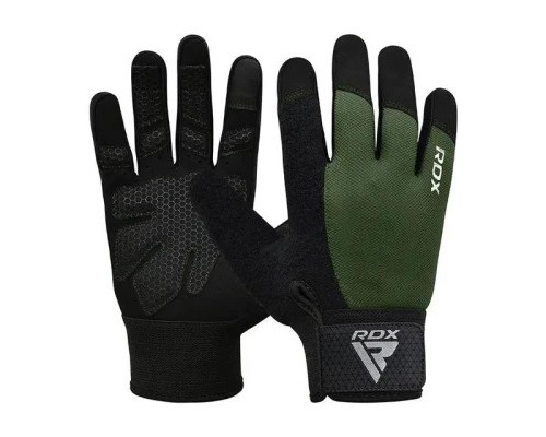 Рукавички для фітнесу RDX W1 Full Finger Army Green M (WGA-W1FA-M+)