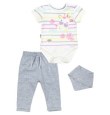 Набір дитячого одягу Miniworld з жирафом (14354-86G-gray)