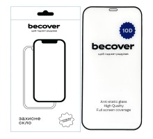 Скло захисне BeCover Apple iPhone 12 Pro 10D Black (711512)