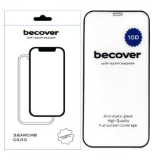 Скло захисне BeCover Apple iPhone 12 Pro 10D Black (711512)