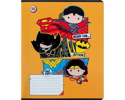 Зошит Kite DC Comics 12 аркушів, лінія (DC24-234)
