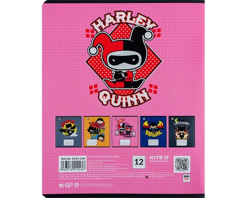 Зошит Kite DC Comics 12 аркушів, лінія (DC24-234)