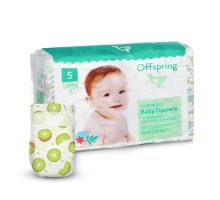 Підгузки Offspring Hairykiwi розмір S 3-6 кг 48 шт (DP-OI-FAT-S48P-HKW)