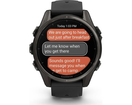 Смарт-годинник Garmin fenix 8 43mm, AMOLED, Saph, CrbnGry Ti/Blk, Blk/PebblGryBnd, (010-02903-21)