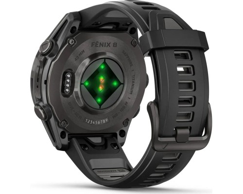 Смарт-годинник Garmin fenix 8 43mm, AMOLED, Saph, CrbnGry Ti/Blk, Blk/PebblGryBnd, (010-02903-21)