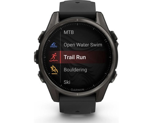 Смарт-годинник Garmin fenix 8 43mm, AMOLED, Saph, CrbnGry Ti/Blk, Blk/PebblGryBnd, (010-02903-21)