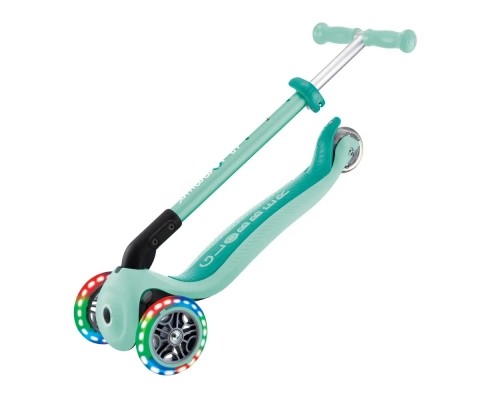 Самокат Globber Primo Foldable Lights колеса з підсвіткою до 50 кг 3+ М'ятний (432-206-3)