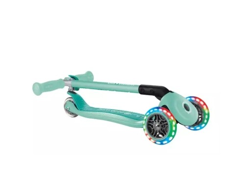 Самокат Globber Primo Foldable Lights колеса з підсвіткою до 50 кг 3+ М'ятний (432-206-3)