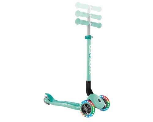 Самокат Globber Primo Foldable Lights колеса з підсвіткою до 50 кг 3+ М'ятний (432-206-3)