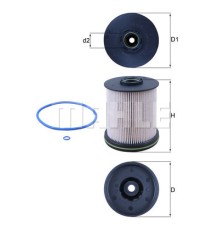 Фільтр паливний Mahle KX491/1D