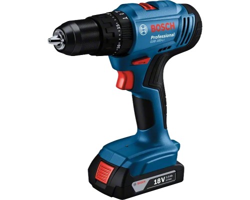 Шуруповерт Bosch GSB 183-LI 18V, 2х2Ah, 21-56Нм, 374-1815 об/хв, кейс, 1.2кг (0.601.9K9.100)