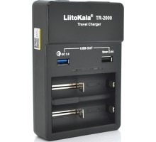 Зарядний пристрій для акумуляторів Liitokala 2 Slots, USB1/QC/3.0, USB2/2.4A, NiMHC(R14)/SC/AA/AAA/17670, Li-ion10440...26650 (Lii-TR2000)