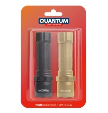 Ліхтар Quantum QM-FL1042 Minik 3W LED з USB Black-Gold, 2 шт./уп. (QM-FL1042)