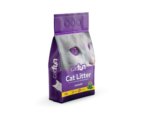Наповнювач для туалету Catfun бентонітовий з ароматом лаванди 10 л (8683655071483)