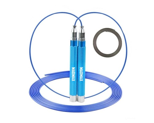 Скакалка MadMax MFA-286 Speed jump rope швидкісна Блакитна (MFA-286-BLU-U)