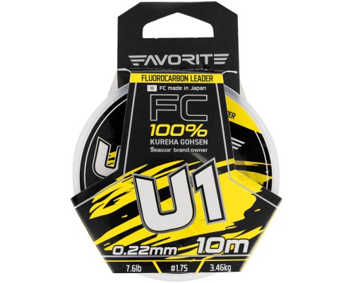Флюорокарбон Favorite U1 FC 10m 1.75/0.22mm 7.6lb/3.46kg (1693.11.78)