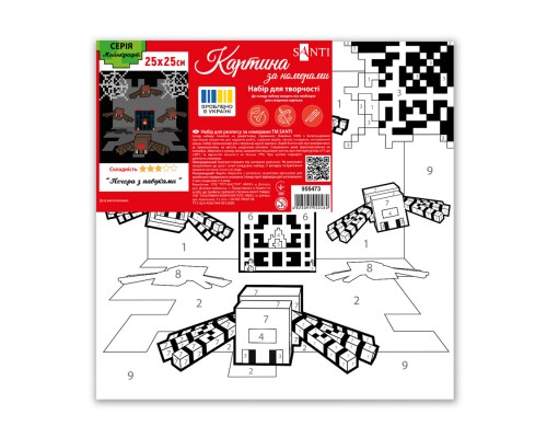 Картина по номерам Santi Майнкрафт Печера з павуками 25х25см (955473)