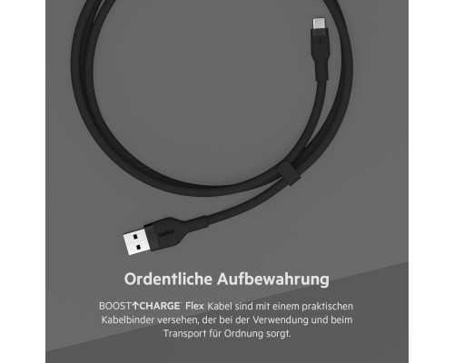 Дата кабель USB 2.0 AM to Type-C 3.0m 15W Black Belkin (CAB008BT3MBK)