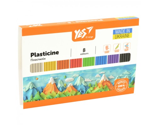 Пластилін Yes Orange Line 8 кольорів 160 г (540687)