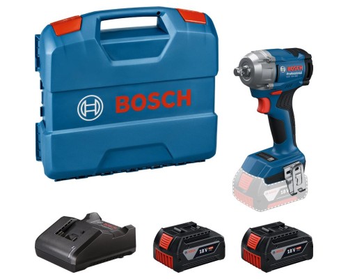 Гайковерт Bosch GDS 18V-350 18V, 2x4Ah, до 3400об/хв, 85/200/350Нм, квадрат 1/2