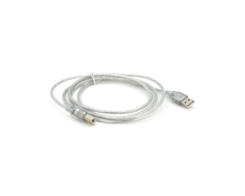 Кабель для принтера USB 2.0 AM/BM 1.8m transparent Voltronic (YT-AM/BM-1.8T)